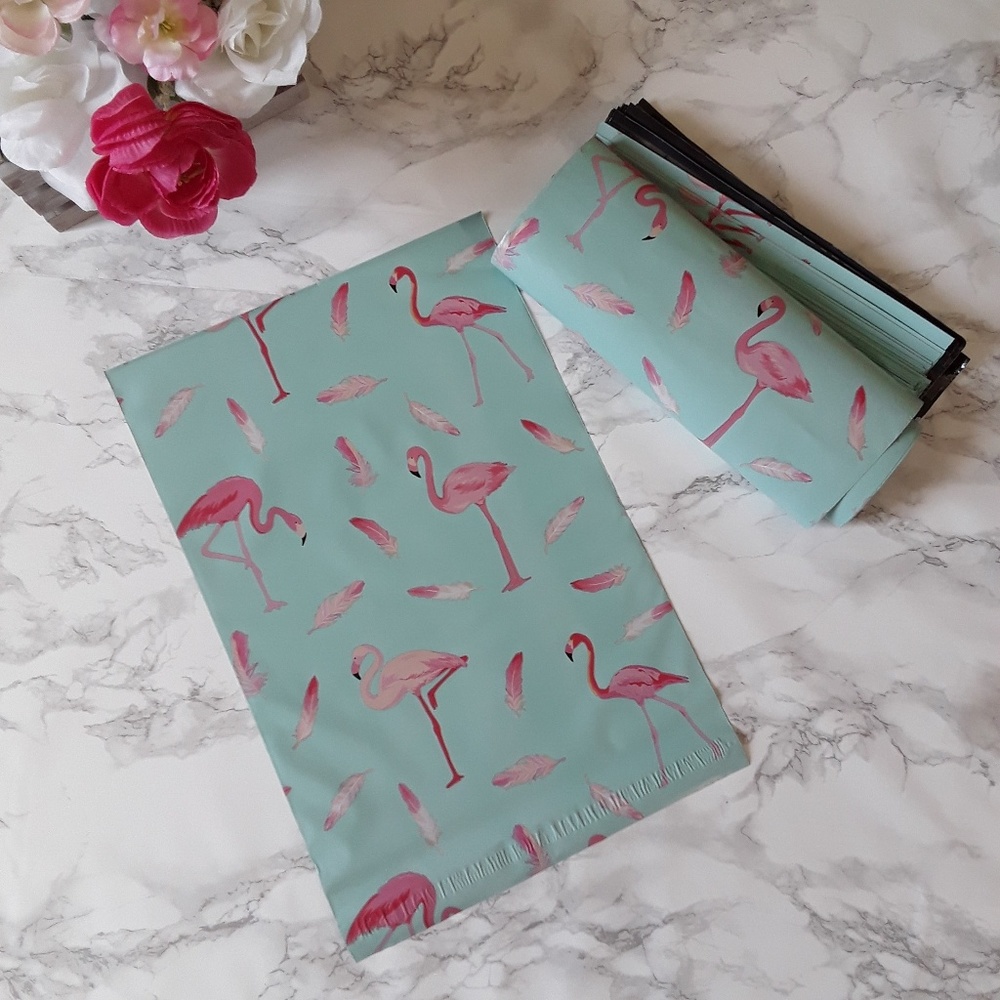 100 Poly mailers with Flamingo 10x13 - Picture 2 of 7